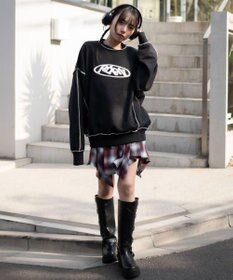WEGO 【ユニセックス着用ITEM】ショートカラーステッチサガラロゴプルオーバー