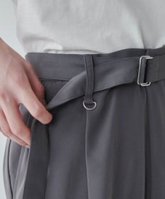 WEGO トロミ　ベルト付きワイドスラックス