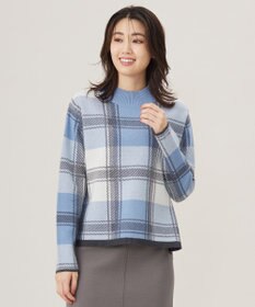 J.PRESS LADIES 【洗える】WOOLY STRETCH PLAID ニット