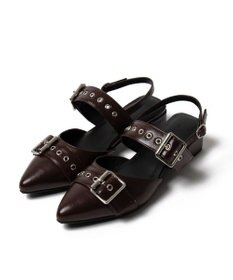 WEGO ハトメベルトポインテッドシューズ