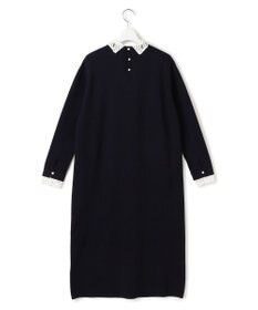 23区 S 【洗える/吊り干しOK】ヴィスコースストレッチ レース襟 ワンピース