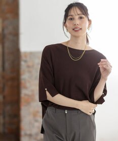 ANY SIS 【接触冷感・UVカット・洗える】ビューティクールボートネック プルオーバー