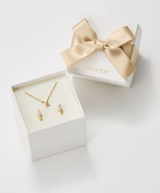 Phoebe 【数量限定】クロスネックレス&ビジューフートピアスセット/BOX&ショッパー付き