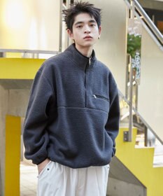 WEGO 【ユニセックス着用】フリース　ハーフZIPプルオーバー