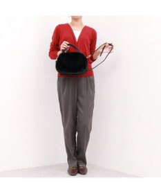 UNBILLION カシュカシュ cachecache / ミンク風エコファー2wayボックストート