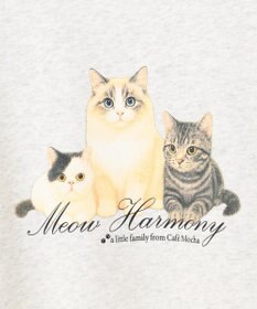 Feroux 【猫カフェMOCHAコラボ】猫ちゃんプリント トレーナー