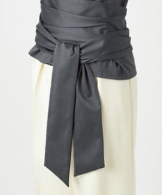 23区 L 【エステータ】スーピマシングルジャージー サッシュデザイン カットソー