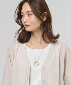 J.PRESS LADIES 【着こなしのポイントに】３連リングネックレス ゴールド系