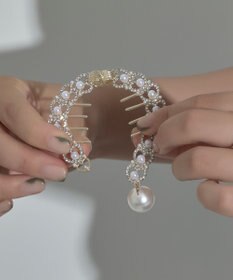 Phoebe <オンワード限定セット>ルナドロップパールイヤリング×ハートシニヨンカフ