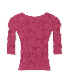 Chacott 【ノーソーイングニット】シアーレースボートネックトップ