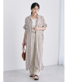 AMERICAN HOLIC 楊柳Ｗポケット開襟ワンピース