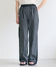 BEIGE， QUARTZ / 側章コンビ ストライプパンツ