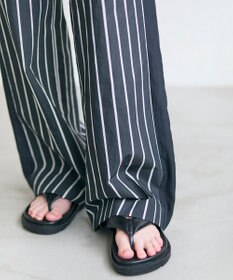 BEIGE， QUARTZ / 側章コンビ ストライプパンツ