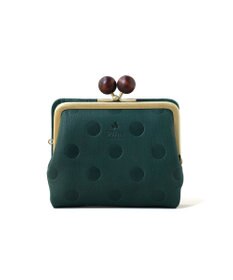 FOLNA RD ドット型押し ウッドボールがま口財布