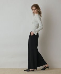 GRACE CONTINENTAL ラメリブニットトップ