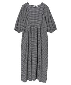 earth music&ecology ボリュームスリーブＣｈｅｃｋワンピース