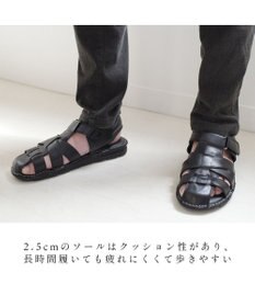 Pointer 本革カジュアルサンダル メンズ
