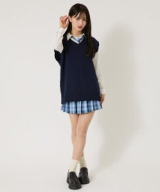 WEGO 【SCHOOLITEM】無地ニットベスト