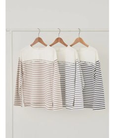 earth music&ecology レースボーダーカットソープルオーバー