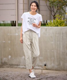 ANY フレンチスリーブロゴTシャツ