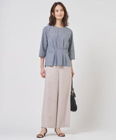 J.PRESS LADIES S リネンminiチェック プルオーバー ブラウス