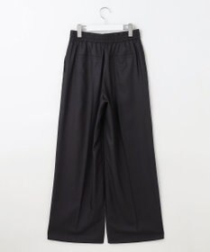 自由区 【カタログ掲載・接触冷感・UVケア・洗える】フルダルスパンマイクロピーチワイドストレート パンツ