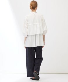 23区 【Indian Factory】コットンポプリン タックディテール チュニックブラウス