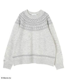 Green Parks Ｍｉｆｆｙ／求心柄ジャガードニットプルオーバ