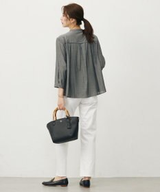 J.PRESS LADIES S 【洗える・速乾・接触冷感】リライムライトローン バックフレア ブラウス