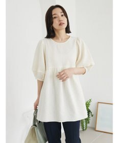 Green Parks ジャガードペプラムブラウス