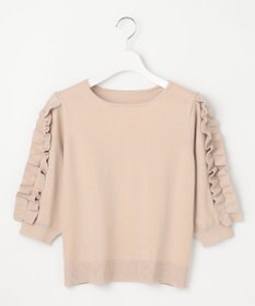 Feroux 【洗える】フリルスリーブニット