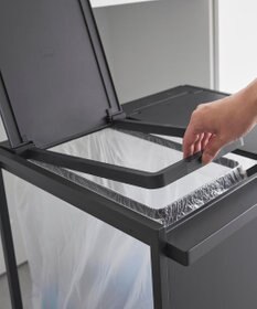 tower 蓋付き目隠し分別ダストワゴン タワー 45L 2分別 ブラック