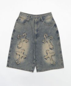 WEGO スーパーバギーフリンジデニムショーツ