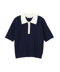 AMERICAN HOLIC 襟配色ニットポロ