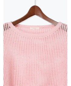 Te chichi スパンコールメッシュハーフスリーブニット《2025Autumn catalog item》