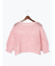 Te chichi スパンコールメッシュハーフスリーブニット《2025Autumn catalog item》