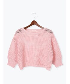 Te chichi スパンコールメッシュハーフスリーブニット《2025Autumn catalog item》