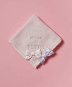 Maison de FLEUR バイカラーリボンタオルハンカチ