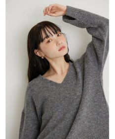 AMERICAN HOLIC ＭｉｘヤーンＶネックニットプルオーバー