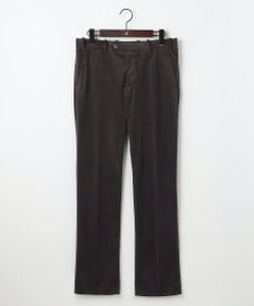 JOSEPH ABBOUD 【軽量/ストレッチ/スウェードタッチ】トリコットコーデュロイ パンツ ダークブラウン系