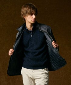 JOSEPH ABBOUD 【リバーシブル】ツィーディーフリースリバーシブル ブルゾン