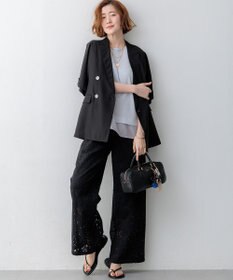 23区 【新色追加】ストレッチジョーゼット シアーコンビ カットソー