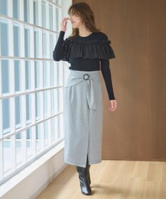 Feroux 【洗える】バックルデザイン タイトスカート