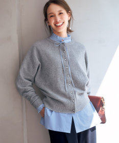 UNFILO フリルネック ブラウス