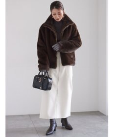 Te chichi モールリブスタンドネックニット