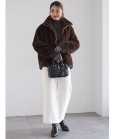 Te chichi モールリブスタンドネックニット