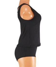 San-ai Resort（三愛水着楽園） 【再入荷】WEB限定商品　ポケット付きハーフジップラッシュパーカー＋リブタンキニ水着+レギンス5点セット【Beach Queen（ビーチクイーン）】