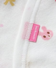 MIKI HOUSE HOT BISCUITS 【50-60cm】 フライス素材の総柄コンビ肌着