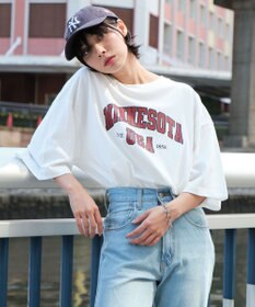 WEGO 【ユニセックス着用ITEM】カレッジロゴプリントT（SS）