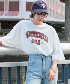 WEGO 【ユニセックス着用ITEM】カレッジロゴプリントT（SS）
